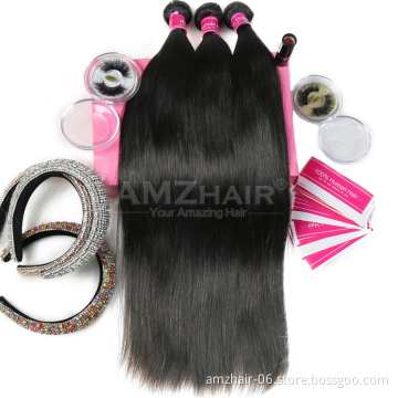 Natural Human Hair Weave 3 4 Bundle Unprocessed Raw Brazilian Virgin Cuticle Aligned Human Hair Extension Bundle Vendor In China